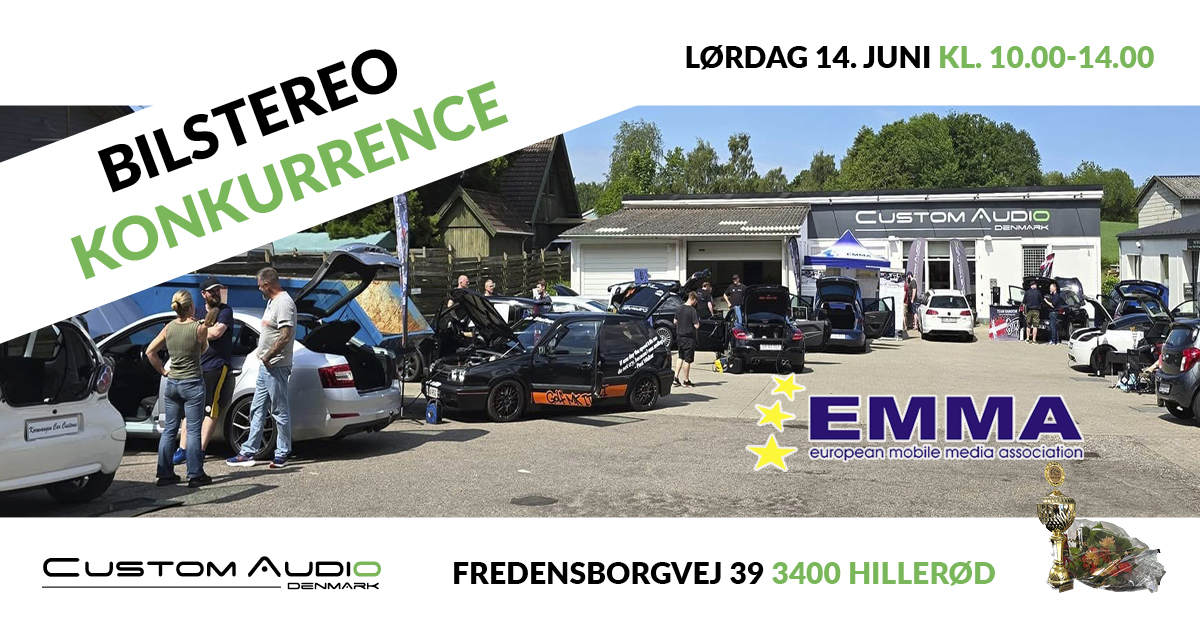 Emma Bilstereo konkurrence - del runde lørdag d. 14 juni 2025